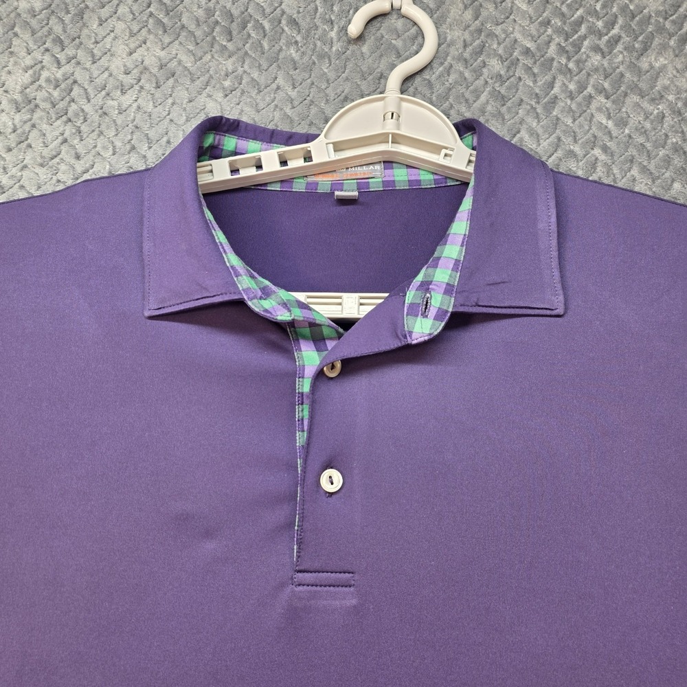 Peter Millar Summer Comfort Polo Shirt Men's XL Purple Golf Stretch Performance